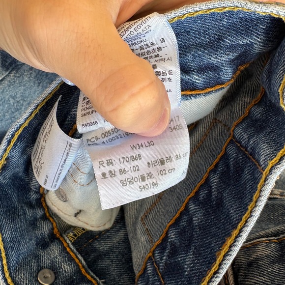 Levis 550 Relaxed Fit Tapered Leg Blue Denim Jeans Mens 34x30 Medium Wash - Picture 4 of 8